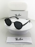 Ray-Ban Round Black Sunglasses Metal Polarized