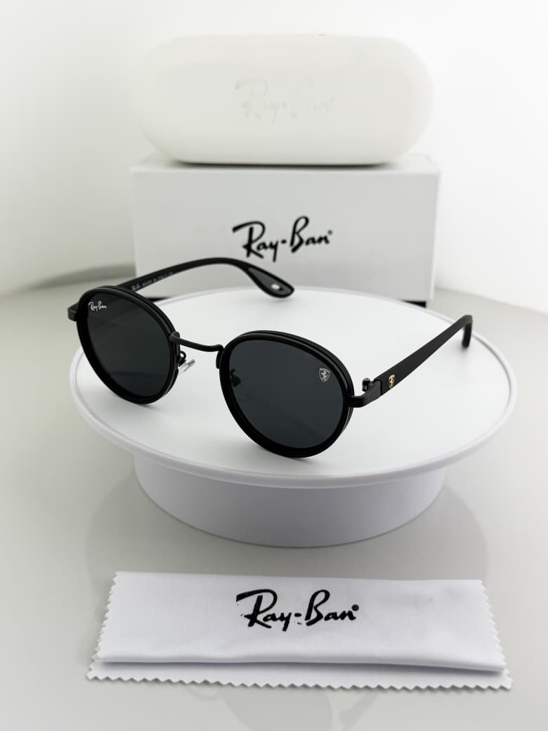 Ray-Ban-Round-Black-Sunglasses-Metal-Polarized-1 Ray-Ban Round Black Sunglasses Metal Polarized - Image 1