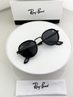Ray-Ban Round Black Sunglasses Metal Polarized - Image 3