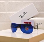 Ray-Ban Shield Blue Polarized Sunglasses Black Frame