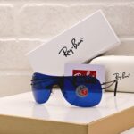 Ray-Ban Shield Blue Polarized Sunglasses Black Frame