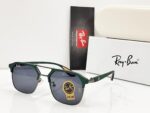 Ray-Ban Square Aviator Sunglasses Black-Green - Image 2