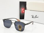 Ray-Ban Square Aviator Sunglasses Black-Green - Image 3