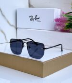 Ray-Ban Square Sunglasses Black-Grey Metal Frame - Image 2
