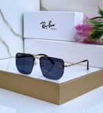 Ray-Ban Square Sunglasses Black-Grey Metal Frame - Image 4