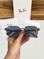 Ray-Ban Sunglasses Black-Green Metal Frame - Image 2
