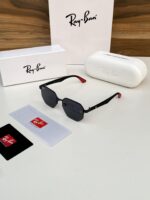 Ray-Ban Sunglasses Black-Green Metal Frame - Image 3
