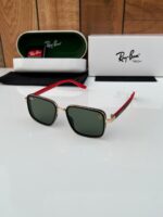 Ray-Ban Tech Ferrari Edition Gold-Black Square Sunglasses