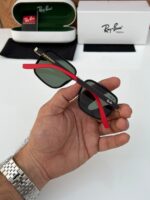 Ray-Ban Tech Ferrari Edition Gold-Black Square Sunglasses - Image 2