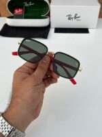 Ray-Ban Tech Ferrari Edition Gold-Black Square Sunglasses - Image 4