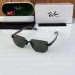 Ray-Ban Tech Rimless Square Black-Wood Polarized