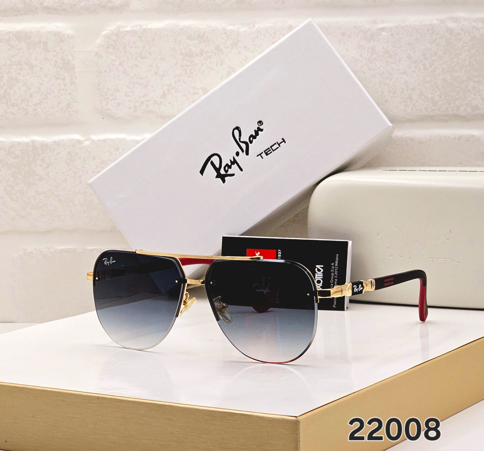 Ray-Ban-Tech-Square-Metal-Sunglasses-Black-Gradient-1 Ray-Ban Tech Square Metal Sunglasses Black Gradient - Image 1