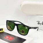 Ray-Ban Wayfarer Matte Black Green G-15 Sunglasses