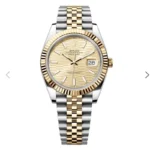 Rolex Date Just 41mm Gold Dial Automatic Stainless Steel