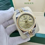 Rolex Date Just 41mm Gold Dial Automatic Stainless Steel - Image 3