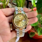 Rolex Date Just 41mm Gold Dial Automatic Stainless Steel - Image 6