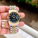 Rolex Datejust Gold Black Dial 41mm Quartz - Image 2