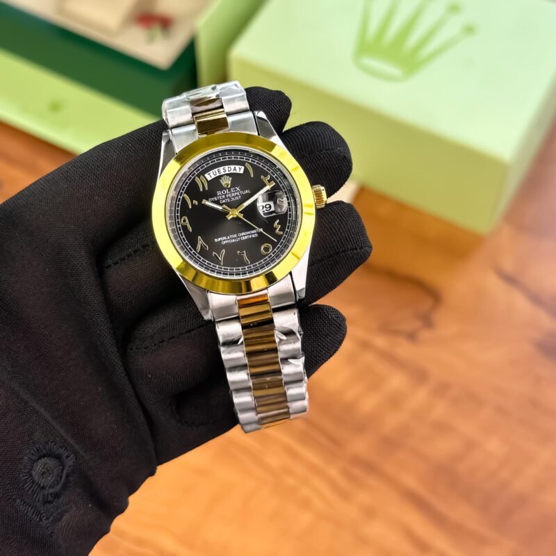 Rolex-Day-Date-Black-Dial-40mm-Quartz-1 Rolex Day-Date Black Dial 40mm Quartz - Image 1