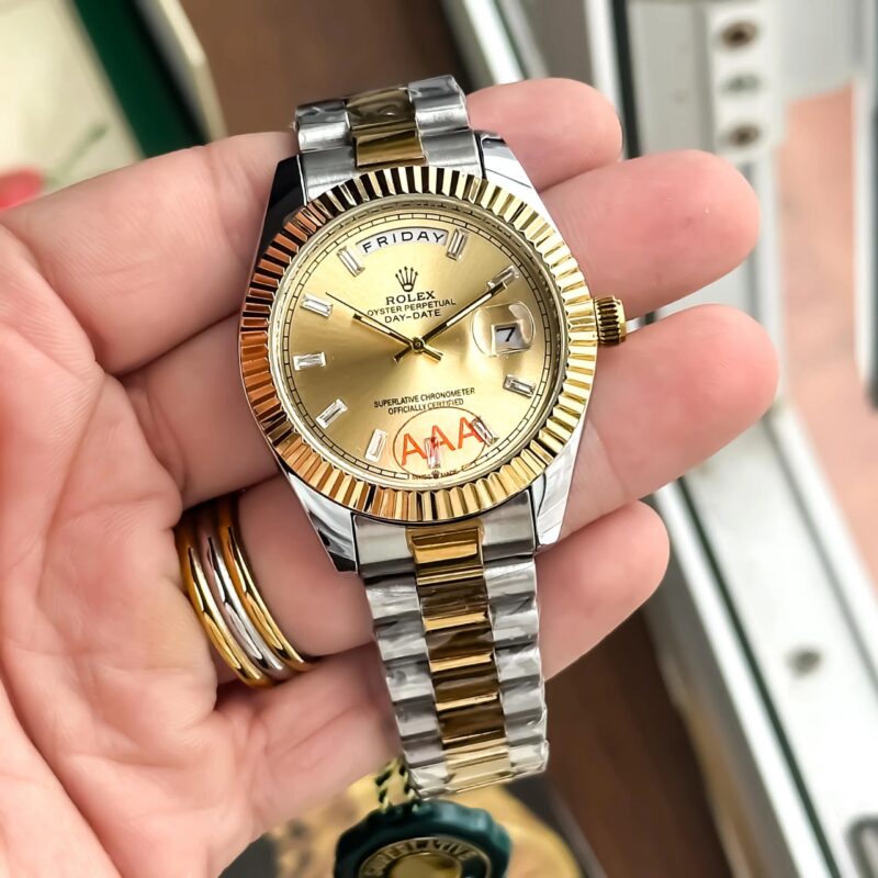 Rolex-Day-Date-Gold-Dial-7A-Quartz-36mm-1 Rolex Day-Date Gold Dial 7A Quartz 36mm - Image 1