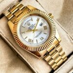 Rolex Day-Date Gold White Dial 40MM Quartz