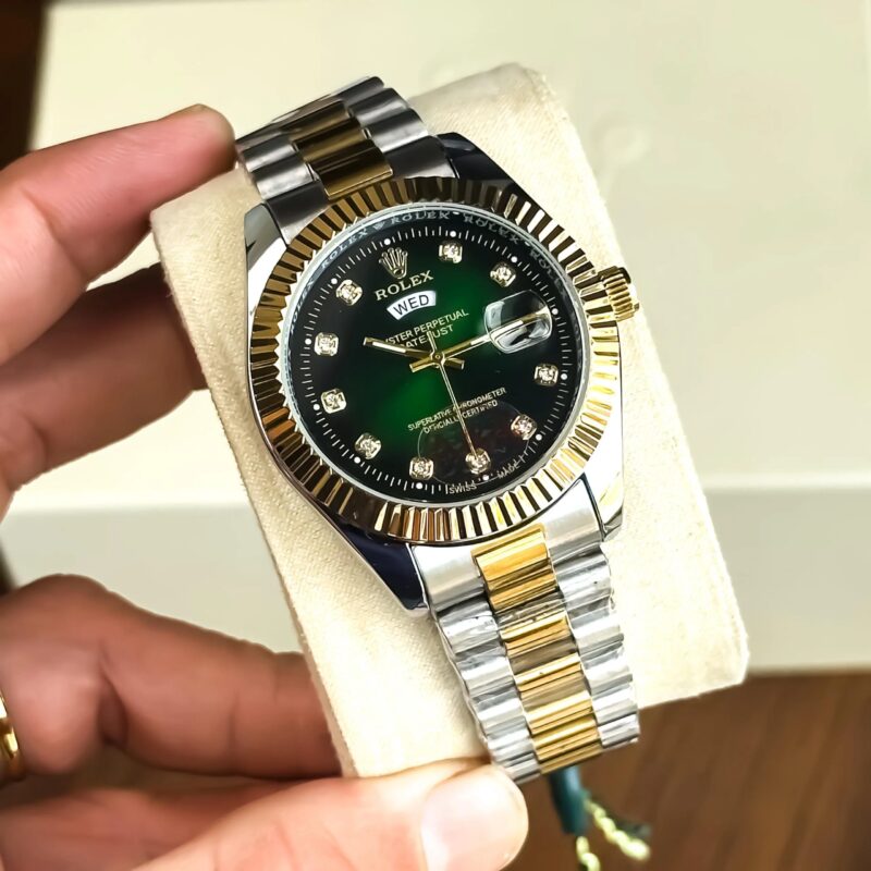 Rolex-Day-Date-Green-Dial-40mm-Quartz-1 Rolex Day-Date Green Dial 40mm Quartz - Image 1