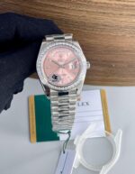 Rolex Day-Date Ring Diamond Pink 40MM Automatic