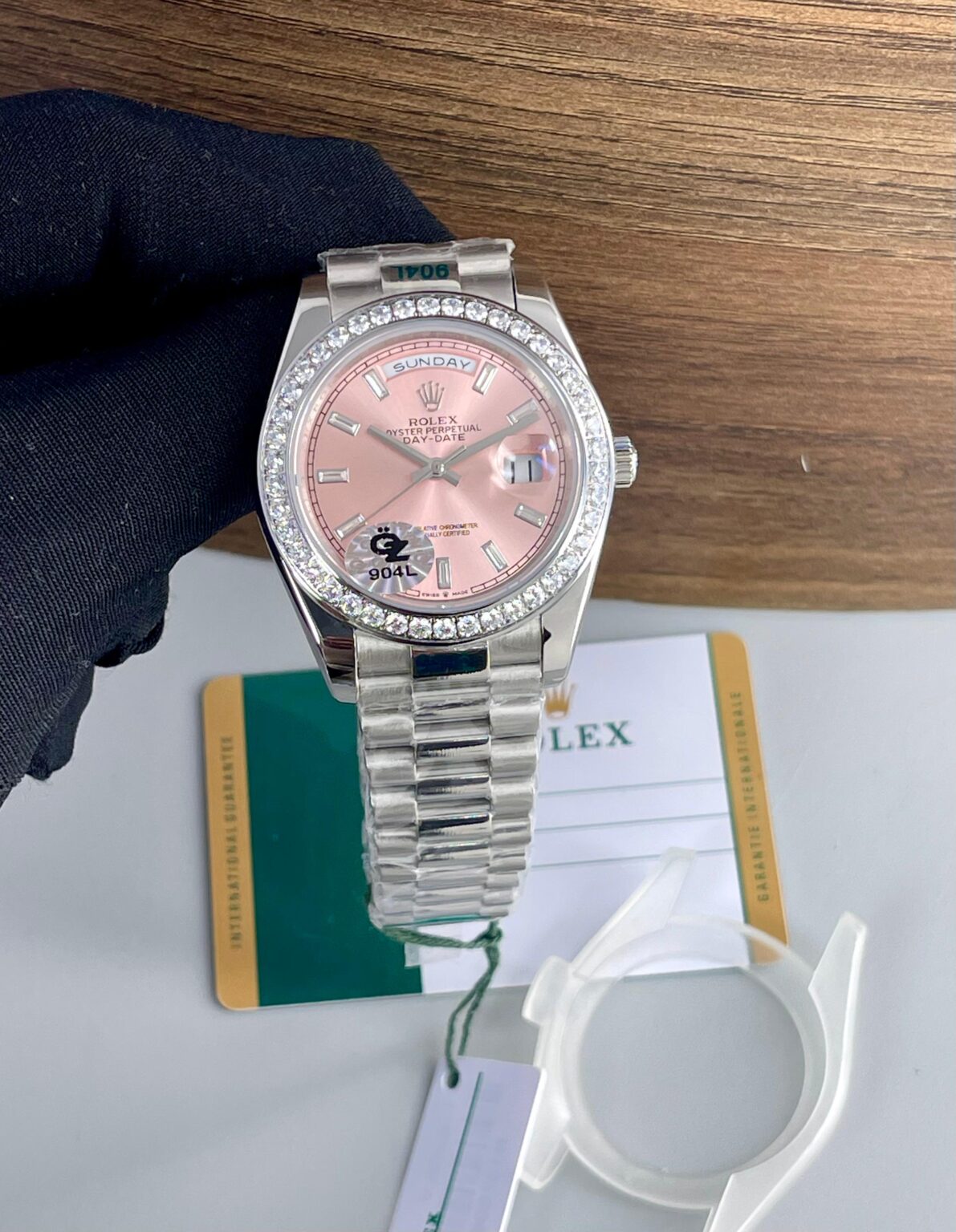 Rolex-Day-Date-Ring-Diamond-Pink-40MM-Automatic-1 Rolex Day-Date Ring Diamond Pink 40MM Automatic - Image 1