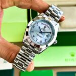 Rolex Day-Date Silver Skyblue Dial 40mm Quartz - Image 3