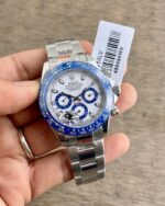 Rolex Daytona 4131 Silver Blue 40MM Automatic Chronograph