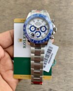 Rolex Daytona 4131 Silver Blue 40MM Automatic Chronograph - Image 4