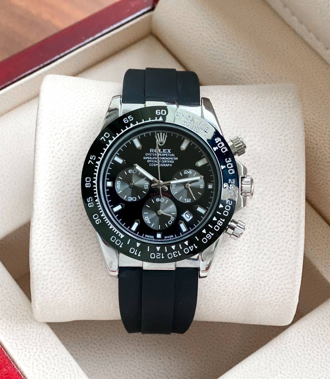 Rolex-Daytona-Black-Dial-Quartz-12mm-1 Rolex Daytona Black Dial Quartz 12mm - Image 1