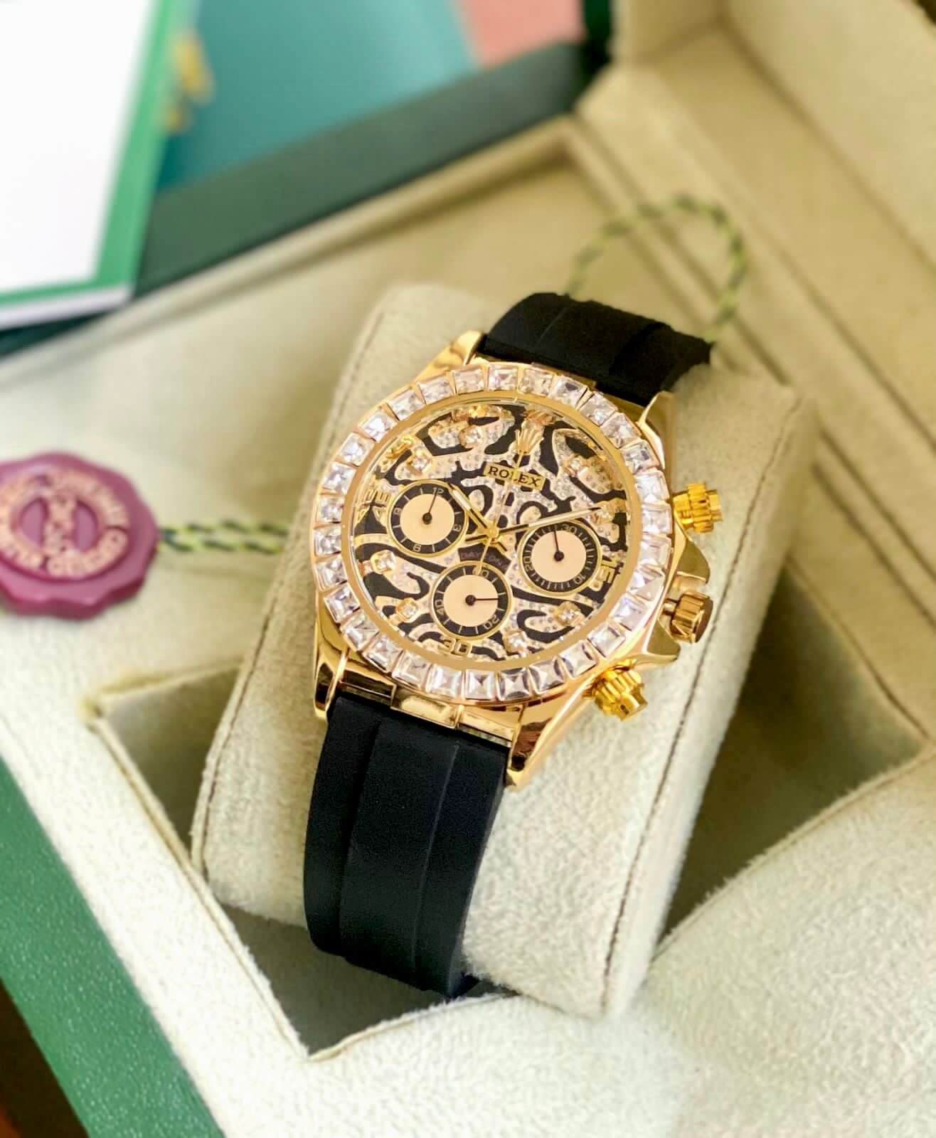 Rolex-Oyster-Tiger-Eye-42MM-Gold-Dial-Quartz-1 Rolex Oyster Tiger Eye 42MM Gold Dial Quartz - Image 1