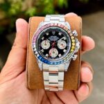 Rolex Rainbow Daytona Silver 12-Hour Chronograph