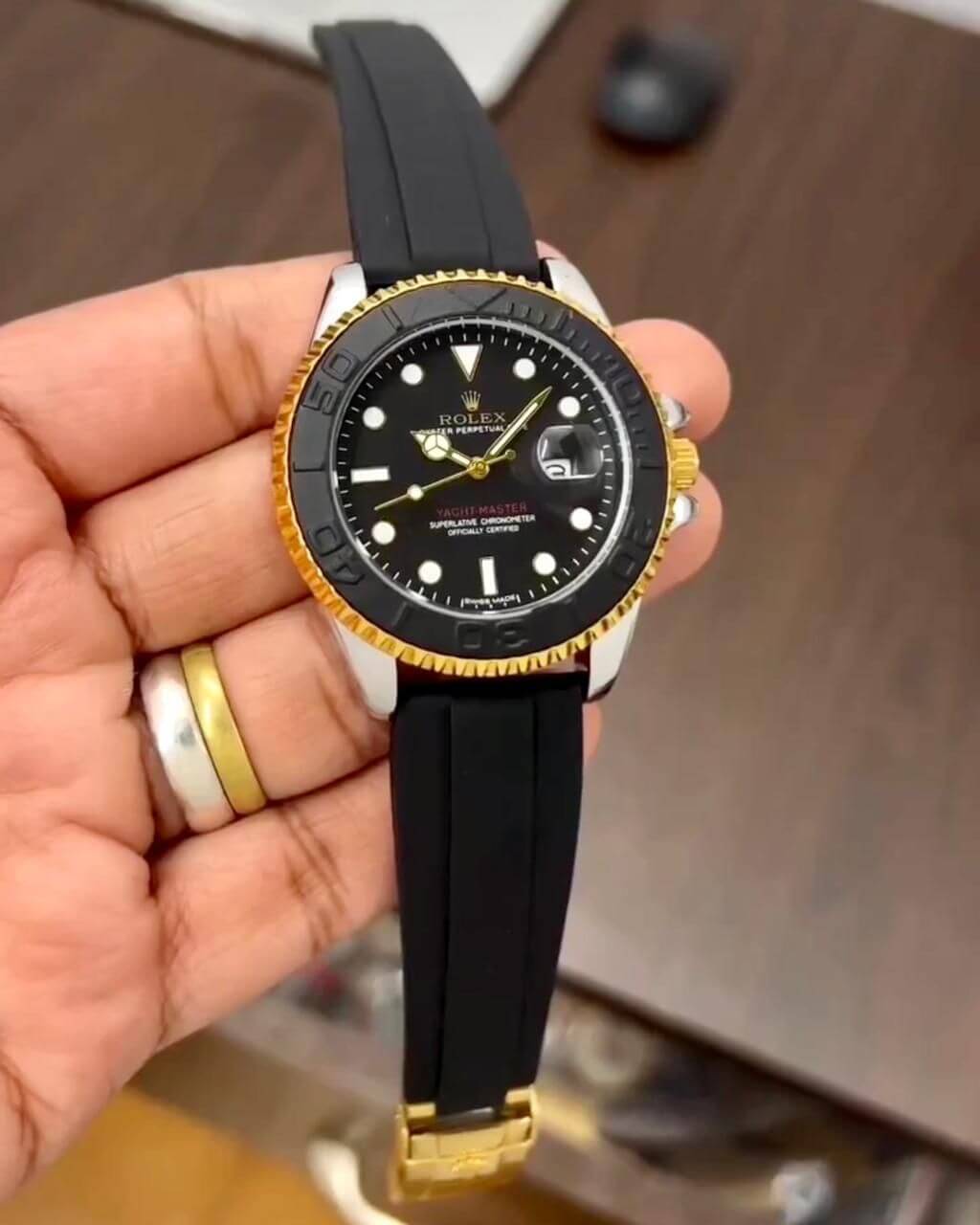 Rolex-Yacht-Master-Black-Gold-41MM-Quartz-1 Rolex Yacht-Master Black Gold 41MM Quartz - Image 1
