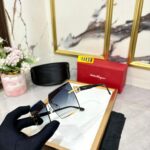 Salvator Ferragammo Women Sunglass Black - Image 2