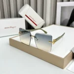 Salvatore Ferragamo Rimless Square Gradient Sunglasses