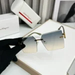 Salvatore Ferragamo Rimless Square Gradient Sunglasses - Image 2