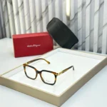 Salvatore Ferragamo Square Brown Eyeglasses