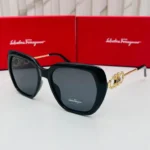 Salvetore Ferrogamo Wayfarer Black Sunglasses