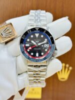Seiko Automatic Back Open GMT Watch With Ceramic Bezel
