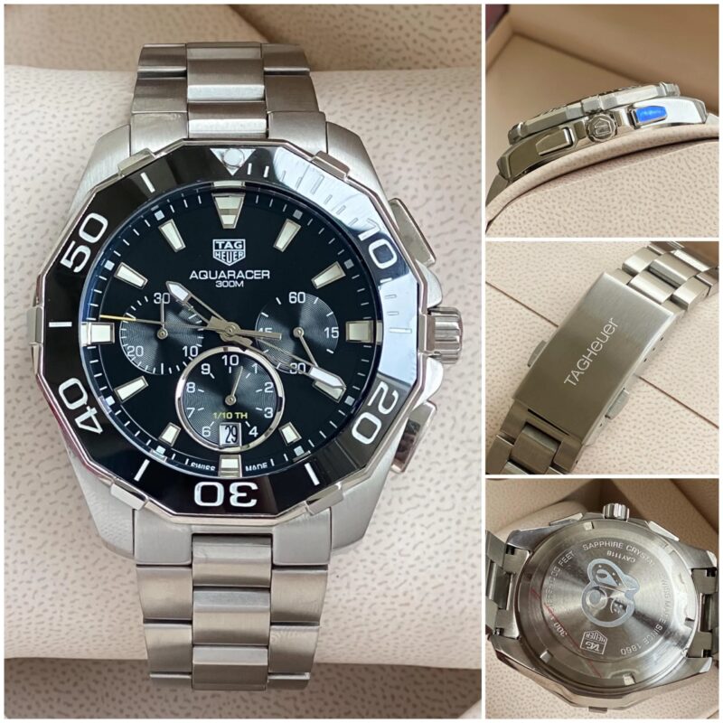 Tag-Heuer-Aquaracer-Black-Dial-40mm-Quartz-Chronograph-1 Tag Heuer Aquaracer Black Dial 40mm Quartz Chronograph - Image 1