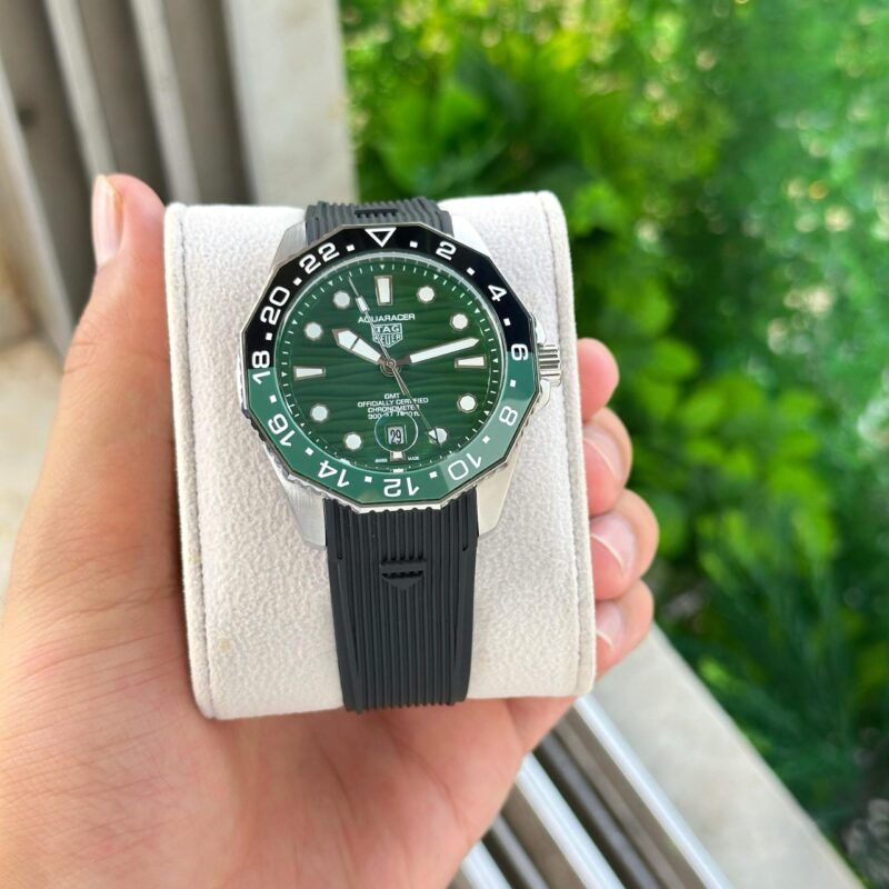 Tag-Heuer-Aquaracer-Professional-42MM-Green-Black-GMT-Automatic-1 Tag Heuer Aquaracer Professional 42MM Green Black GMT Automatic - Image 1