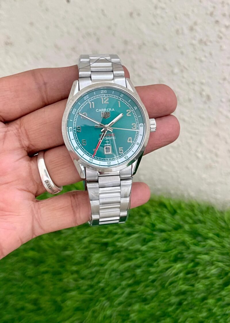 Tag-Heuer-Carrera-Brushed-Sunrary-Green-41mm-Automatic-1 Tag Heuer Carrera Brushed Sunrary Green 41mm Automatic - Image 1