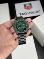Tag Heuer Carrera CR7 Black Green Dial 42mm Quartz