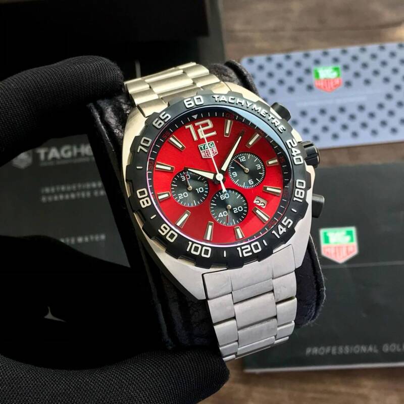 Tag-Heuer-Carrera-Formula-1-Red-Dial-42mm-Quartz-1 Tag Heuer Carrera Formula 1 Red Dial 42mm Quartz - Image 1