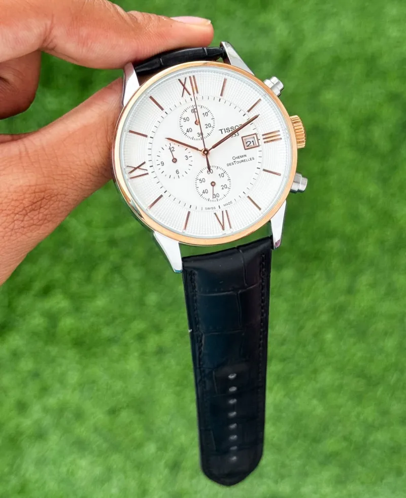 Tissot-Chemin-Des-Tourelles-1853-White-Dial-Chronograph-1 Tissot Chemin Des Tourelles 1853 White Dial Chronograph - Image 1
