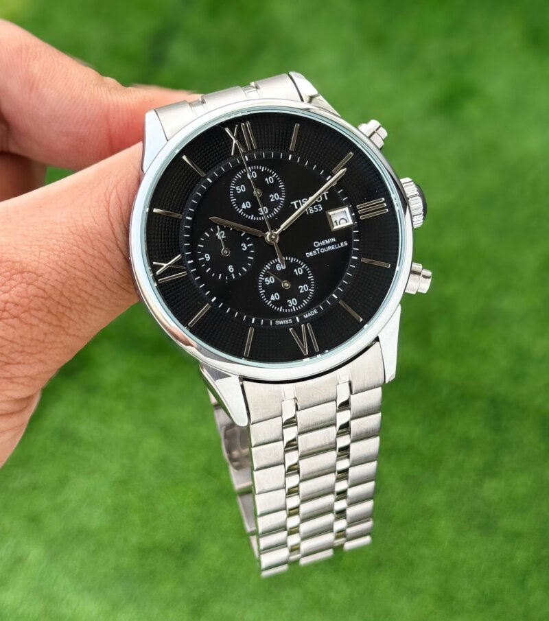 Tissot-Chemin-Des-Tourelles-Black-Dial-42mm-Chronograph-1 Tissot Chemin Des Tourelles Black Dial 42mm Chronograph - Image 1