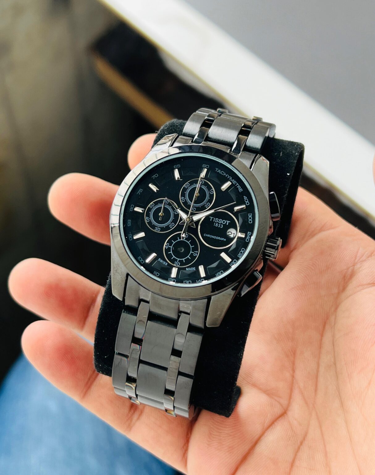 Tissot-Couturier-Chronograph-Black-Dial-43mm-Quartz-1 Tissot Couturier Chronograph Black Dial 43mm Quartz - Image 1