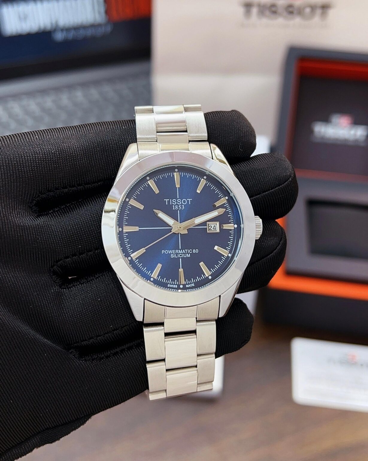 Tissot-Gentleman-Powermatic-80-Blue-Dial-40mm-Automatic-1 Tissot Gentleman Powermatic 80 Blue Dial 40mm Automatic - Image 1
