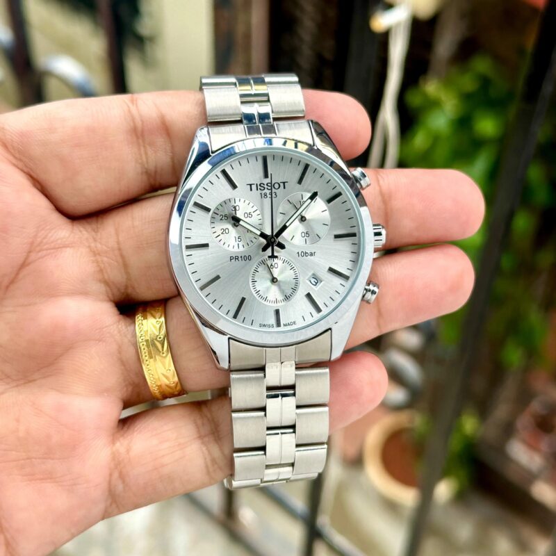 Tissot-Pr100-Chronograph-Silver-42mm-Quartz-1 Tissot Pr100 Chronograph Silver 42mm Quartz - Image 1